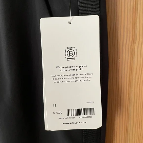 Athleta Black Nolita Slim Tapered Crop, NWT, Size 12 (may fit larger) - Picture 8 of 10